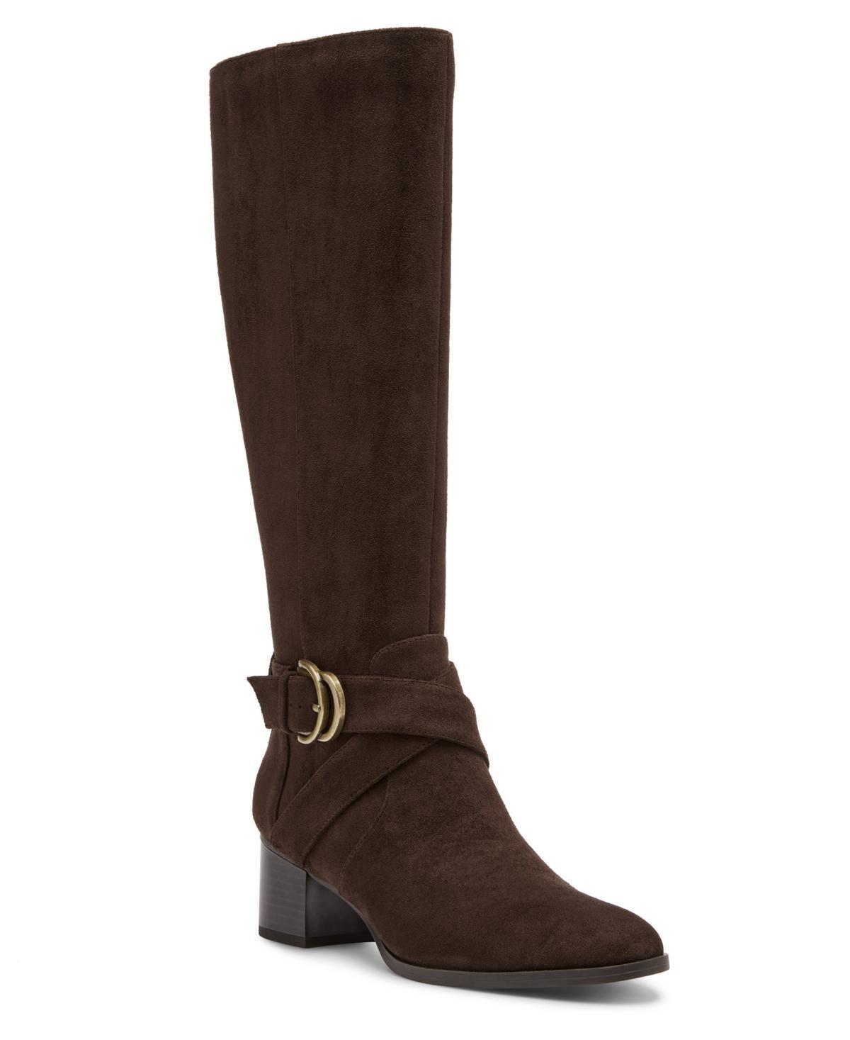 Anne Klein Womens Maelie Tall Microsuede Regular Calf Boot Product Image