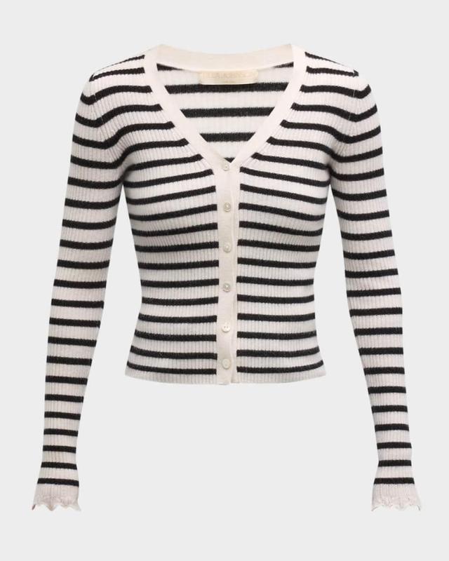 Aeris Striped Cashmere Cardigan Product Image