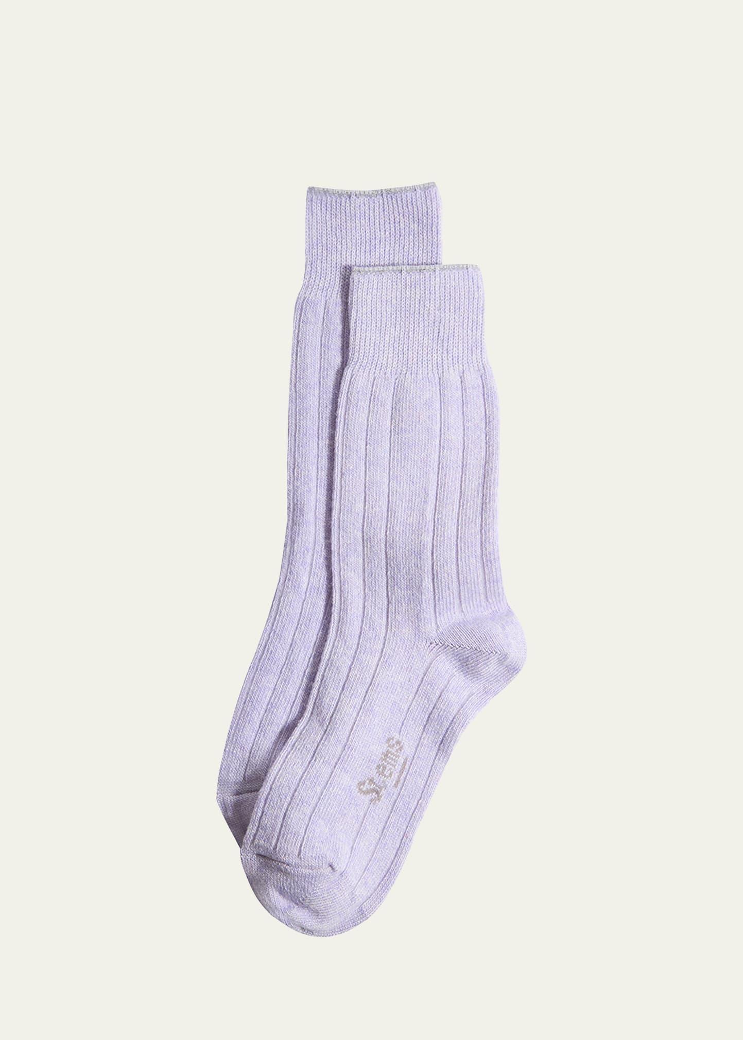 Ribbed Lux Cashmere Socks Product Image