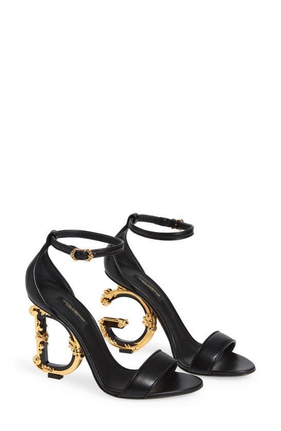 DOLCE & GABBANA Devotion Sandals In Negro Product Image