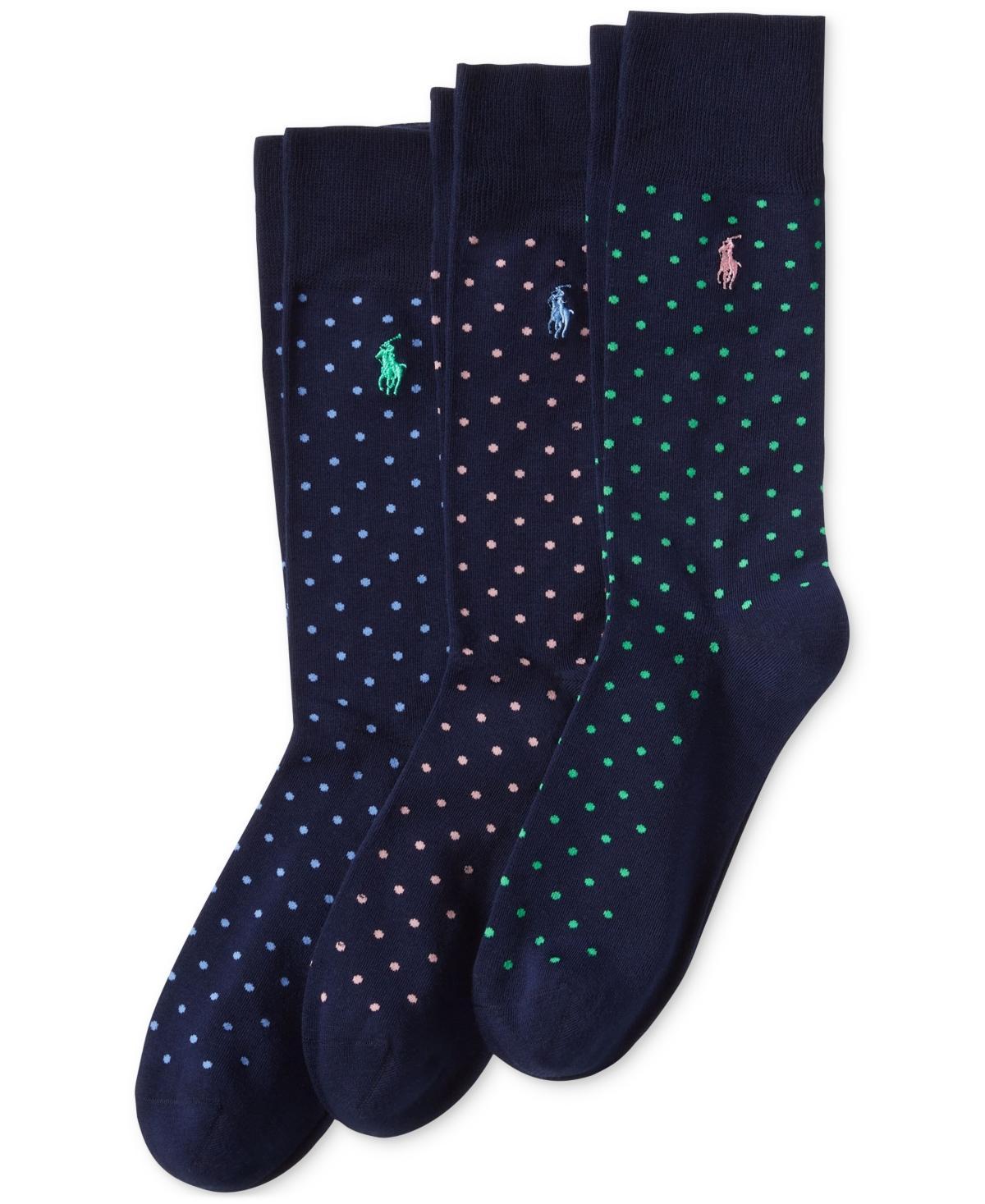 Polo Ralph Lauren Mens 3-Pk. Classic Dot Dress Socks Product Image