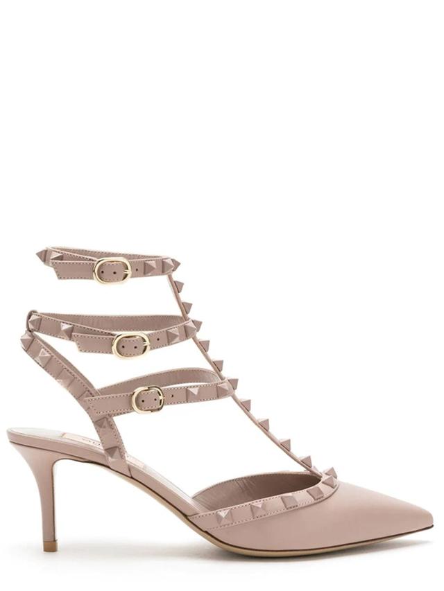 VALENTINO GARAVANI Rockstud Caged Pumps 65mm In Nude & Neutrals Product Image