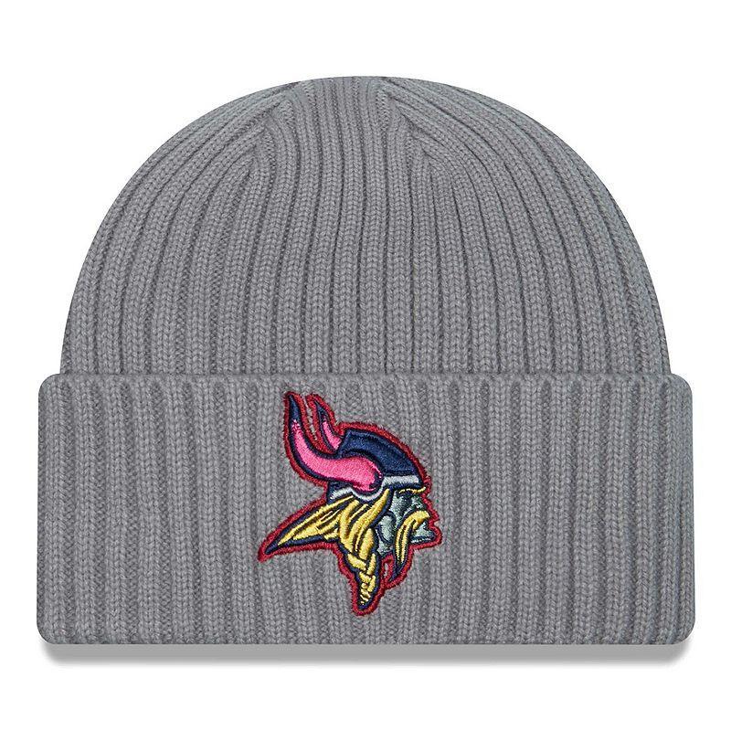 Mens New Era Gray Minnesota Vikings Color Pack Multi Cuffed Knit Hat, Grey Product Image