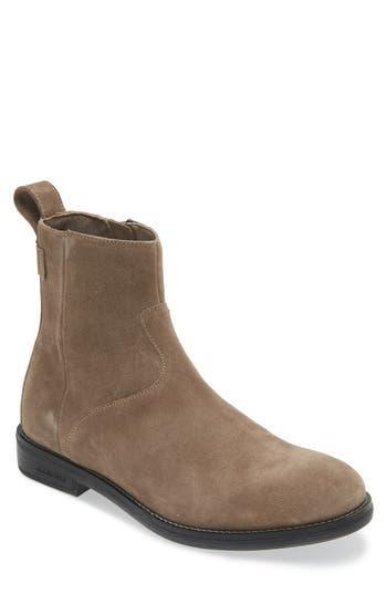 ALLSAINTS Hollow Zip Leather Boot In Taupe Product Image