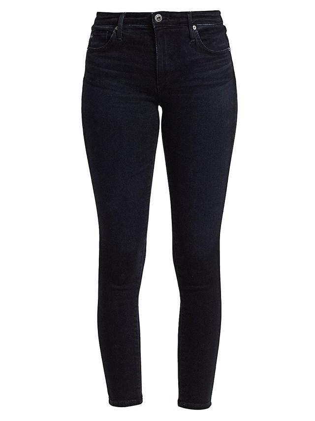 Womens Mid-Rise Stretch Legging Ankle Jeans Product Image