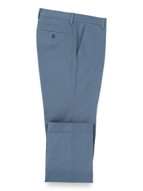 Cotton Stretch Twill Pants - Blue Product Image