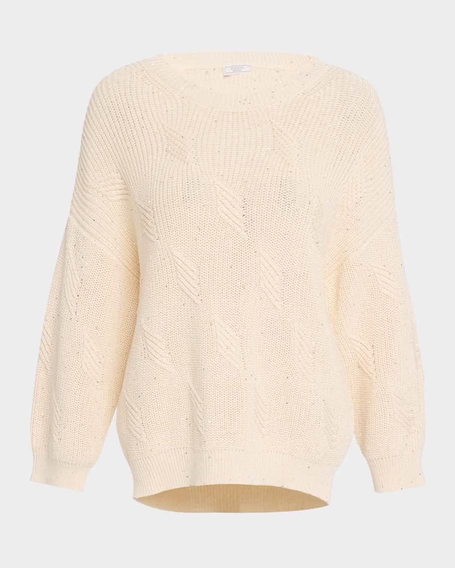 Textured Sequin Rib Knit Sweater product image