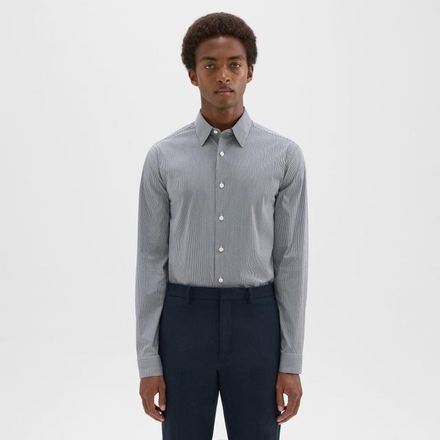 Checked Stretch Cotton Irving Shirt | Theory Product Image