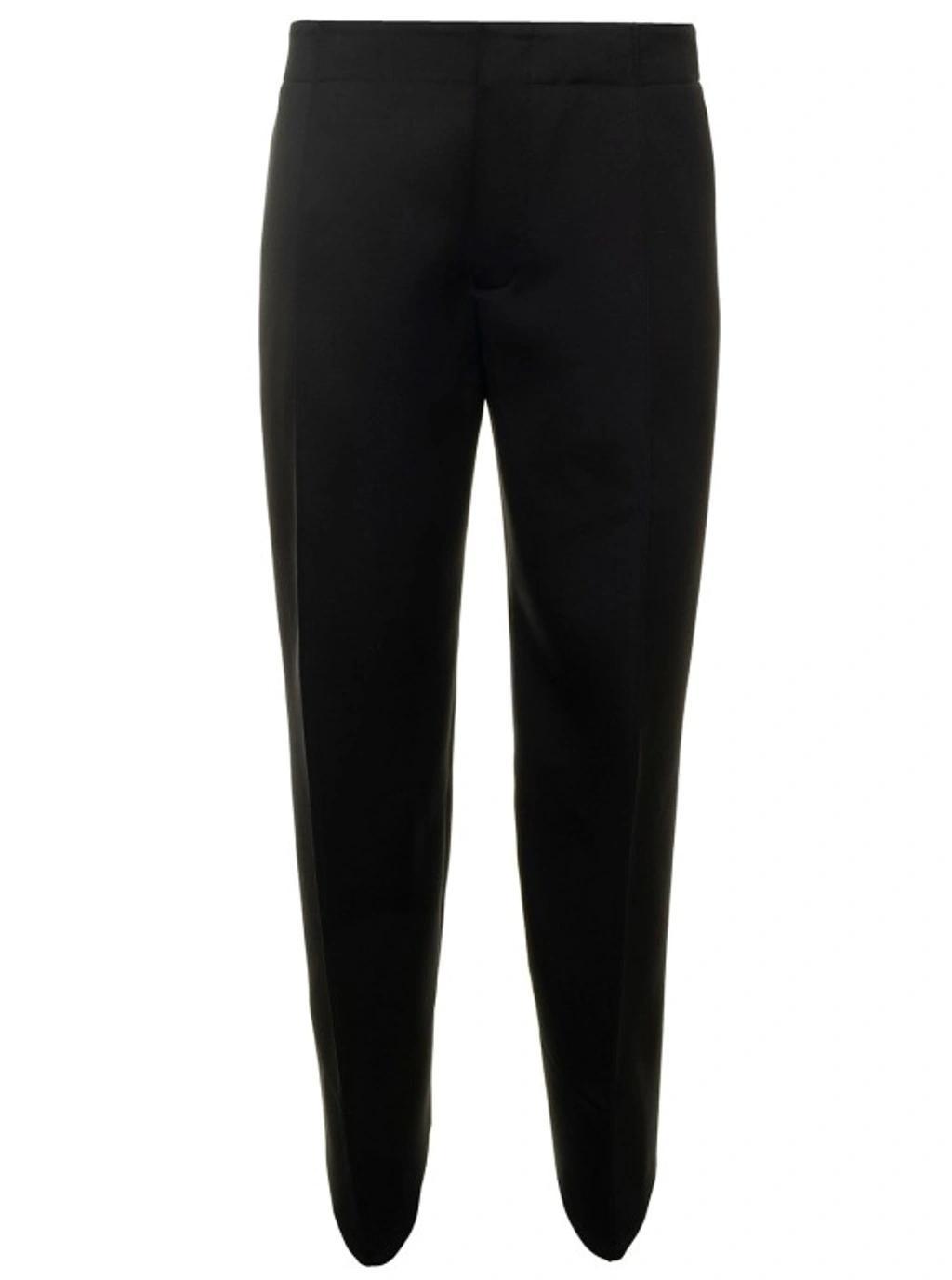 Wool Cropped Trousers In Black Product Image