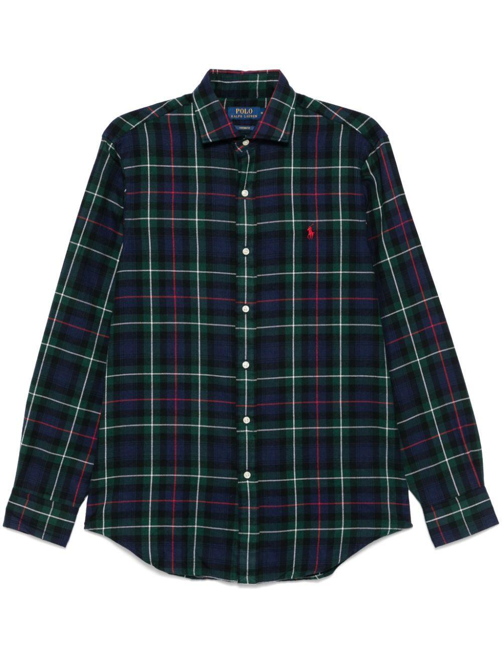 POLO RALPH LAUREN Plaid Flannel Shirt In Green Product Image