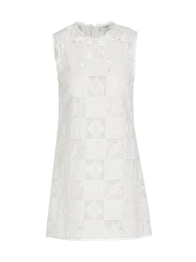 Womens Melia Patchwork Embroidered Shift Dress Product Image