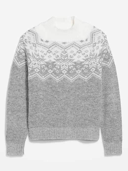 Holiday Print Mock-Neck Sweater Product Image