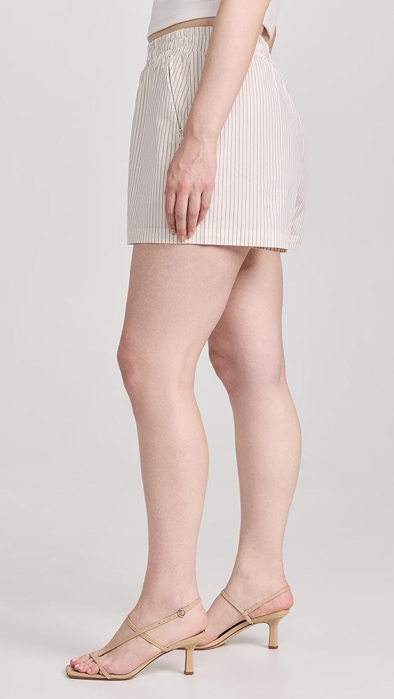 Good American Stripe Poplin Weekend Shorts | Shopbop Product Image