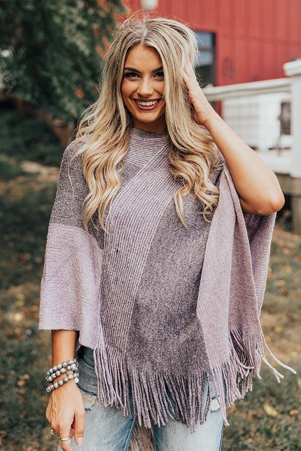 Cozy On The Coast Poncho Product Image