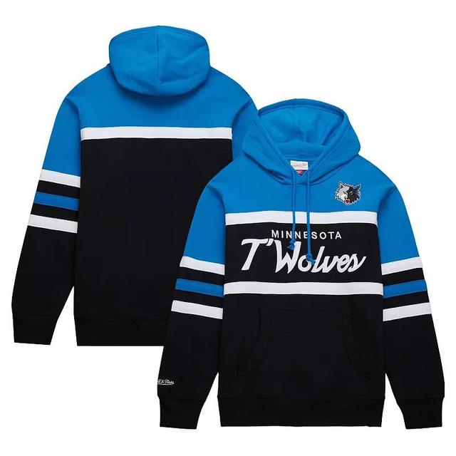 Mens Mitchell & Ness /Blue Minnesota Timberwolves Head Coach Pullover Hoodie Product Image