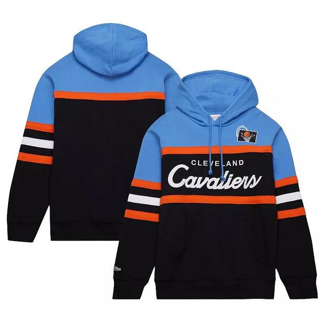 Mens Mitchell & Ness /Blue Cleveland Cavaliers Head Coach Pullover Hoodie Product Image