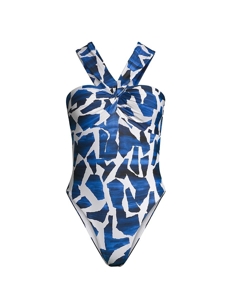 Womens Resort Betsy Ocean Puzzle One-Piece Swimsuit Product Image