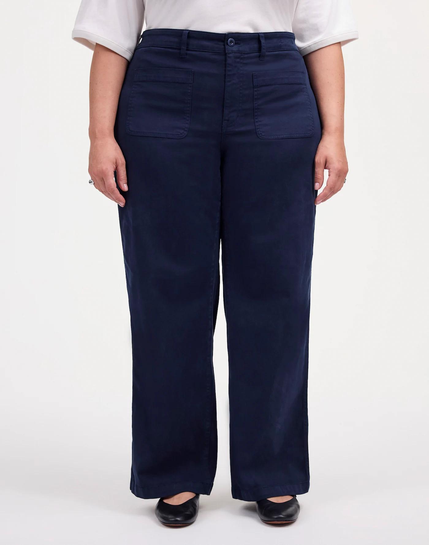 The Plus Emmett Wide-Leg Pant: Patch Pocket Edition Product Image