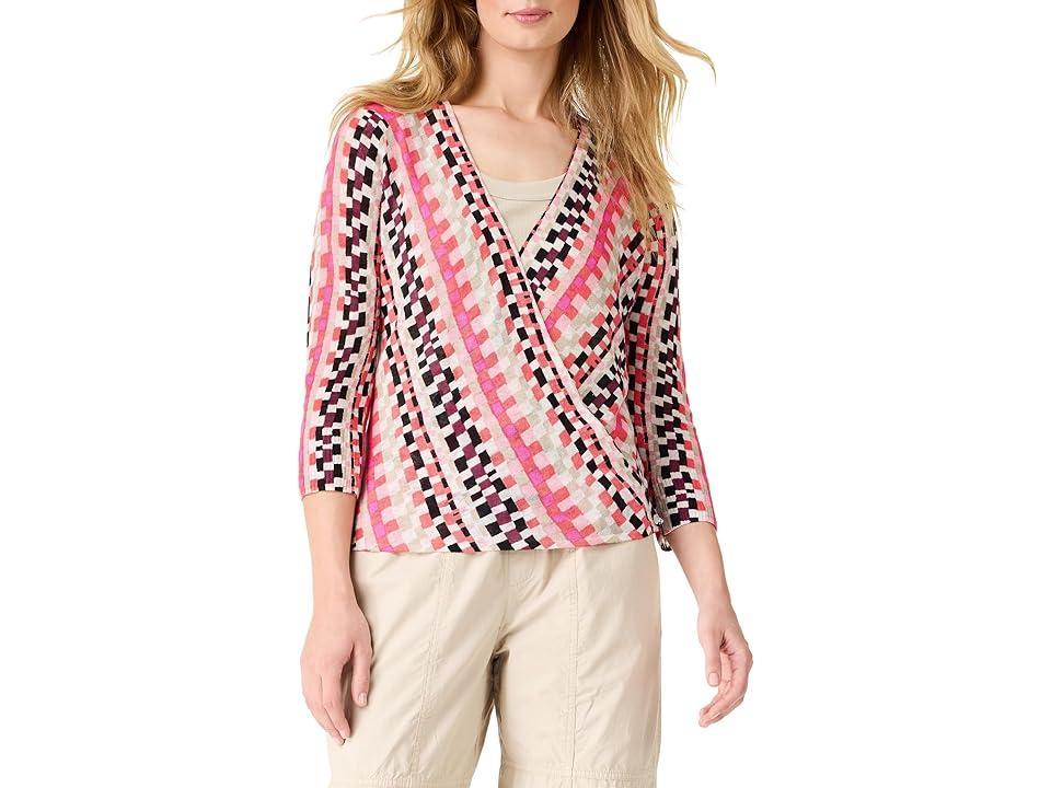 NIC+ZOE Petite Pixel Sunset 4-Way Cardigan Multi) Women's Sweater Product Image