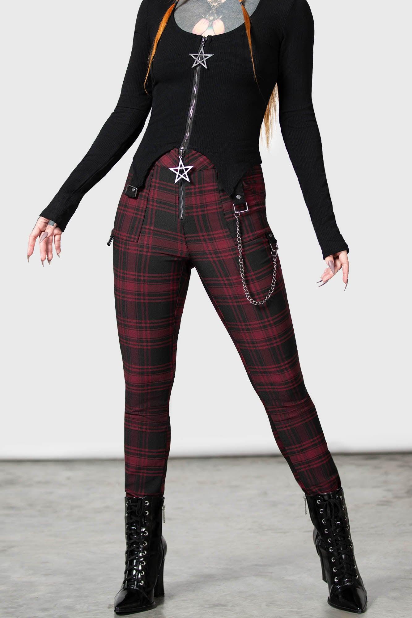 Tartanarchist Trousers [CRIMSON] Female product image