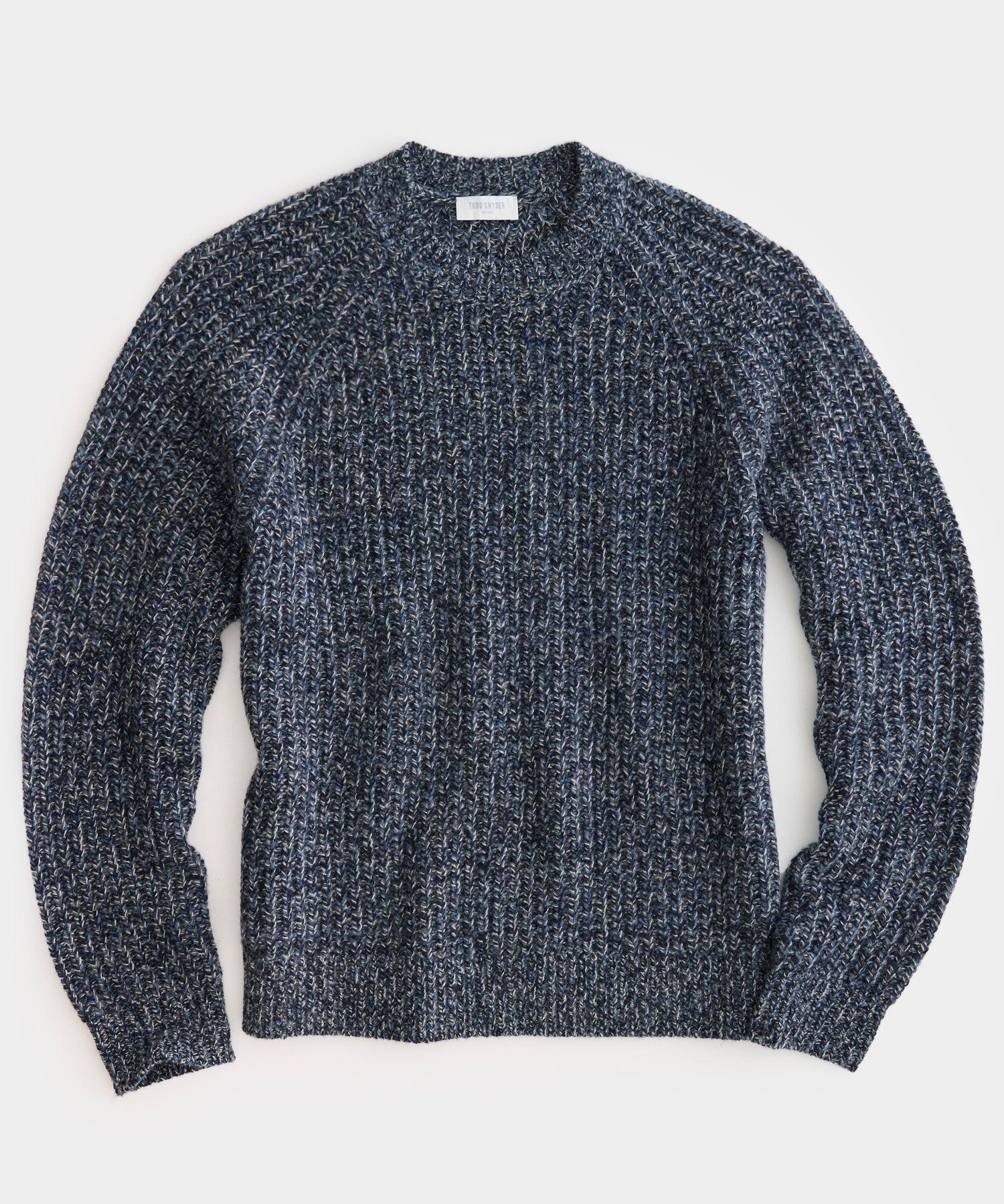 Mouliné Cashmere Crewneck in Classic Navy Product Image