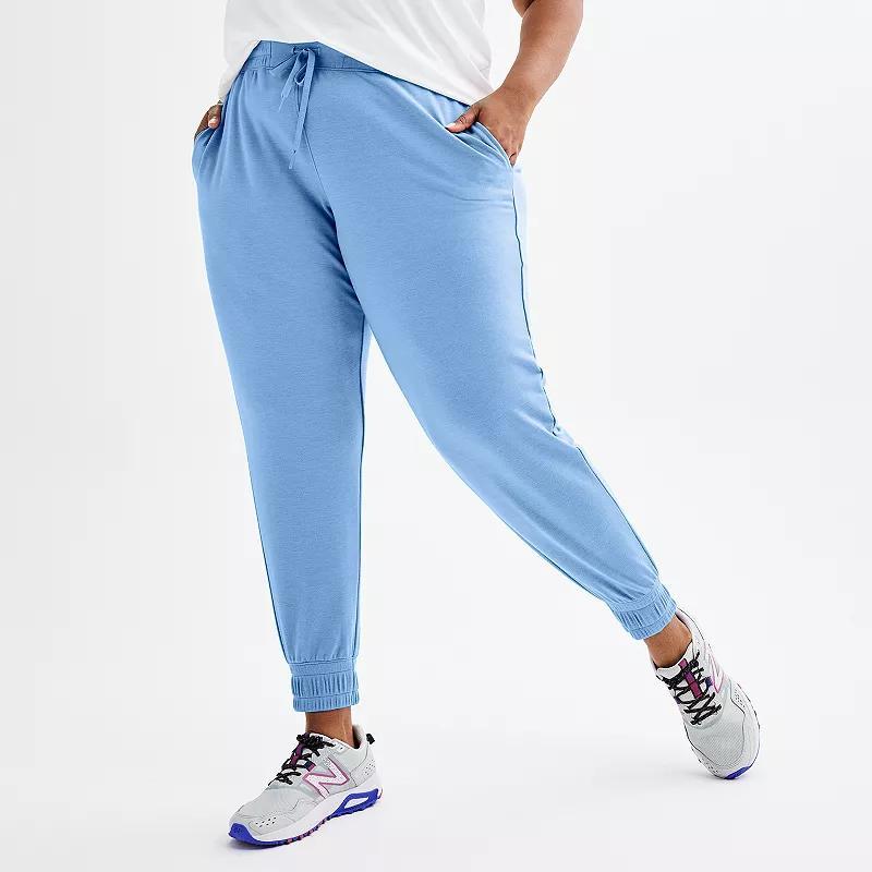 Plus Size Tek Gear French Terry Jogger Pants, Womens Med Blue Product Image