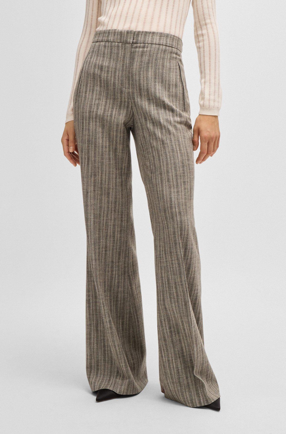 Regular-fit trousers in striped stretch cloth product image