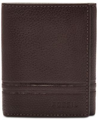 Fossil Mens Leather Trifold Wallet Collection Product Image