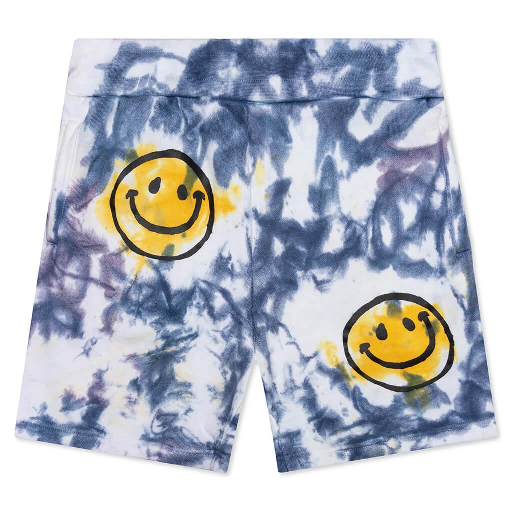 Smiley Sun Dye Sweatshorts - Yellow/Blue Male Product Image