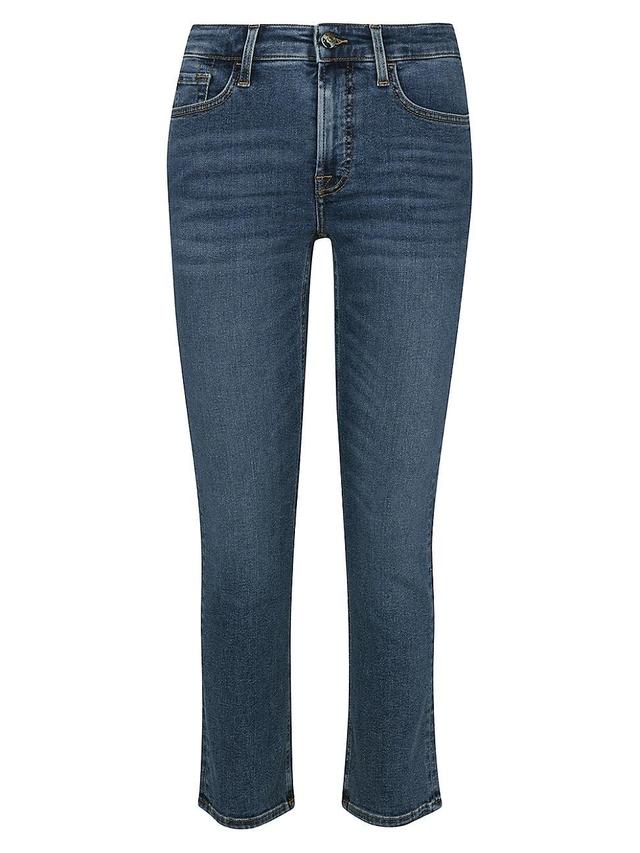 JEN7 by 7 For All Mankind Mid Rise Ankle Slim Straight Leg Jeans Product Image