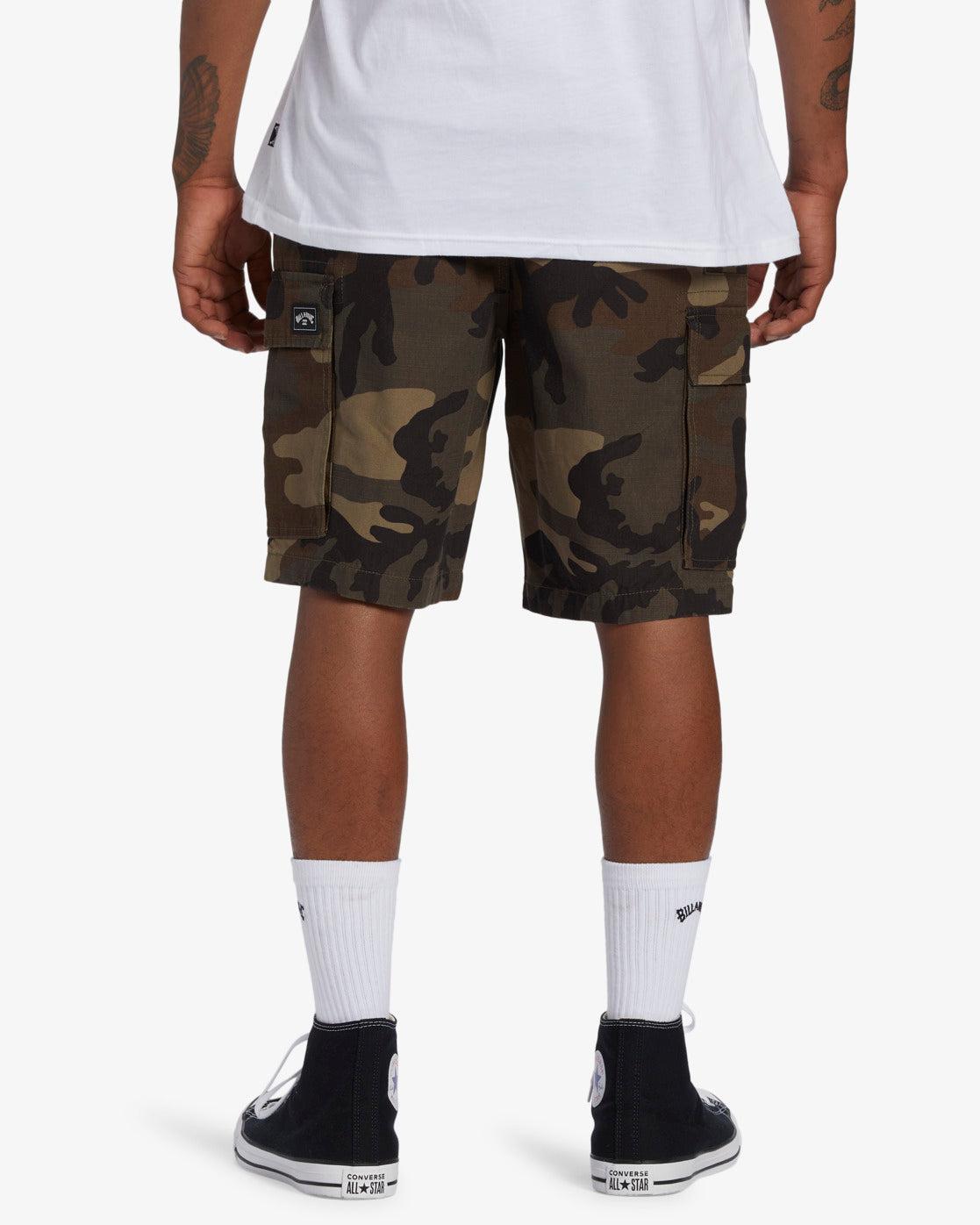 Combat Cargo Shorts - Military Camo Male Product Image