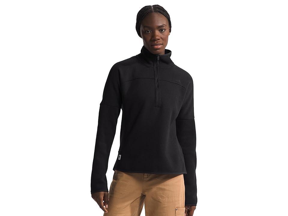 The North Face Front Range Fleece 1/2 Zip (TNF Black Heather) Women's Clothing Product Image