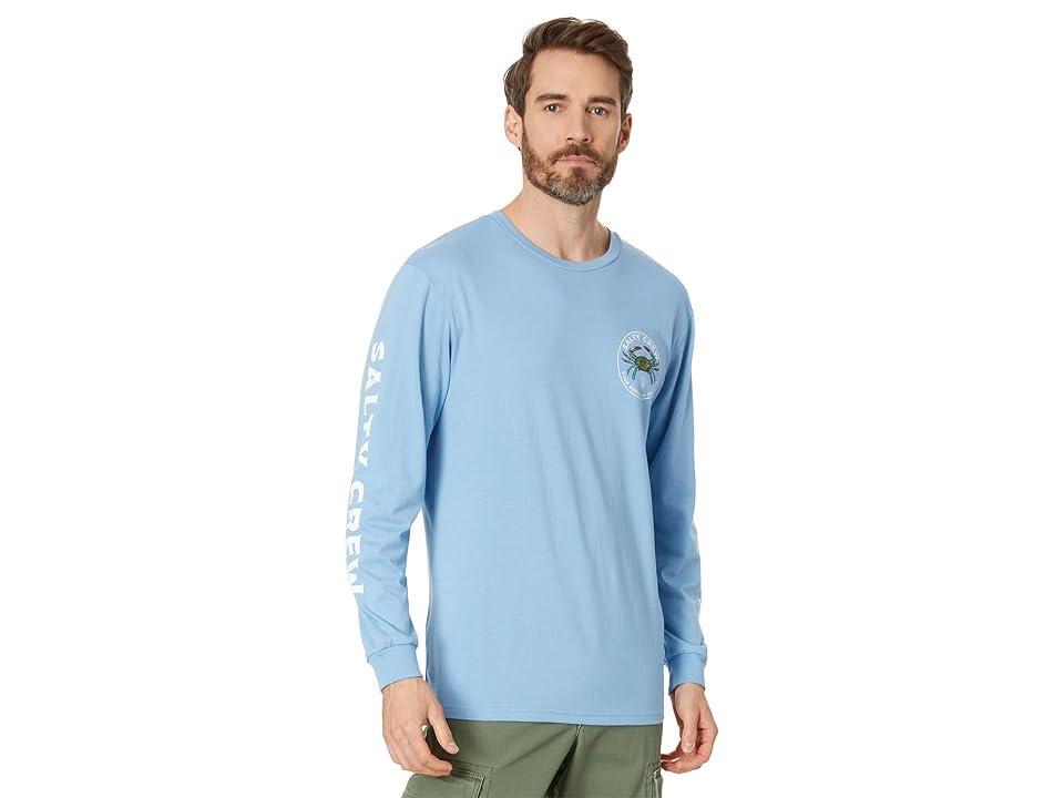 Salty Crew Crabber Premium Long Sleeve Tee (Marine ) Men's Clothing Product Image