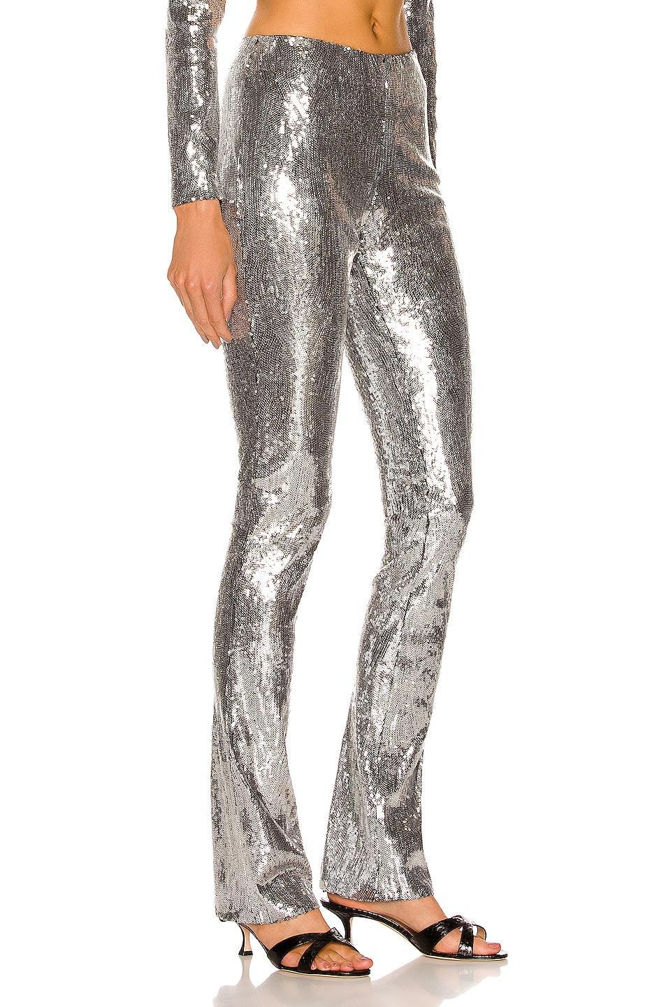 Daniele Carlotta Sequin Pant Metallic Silver. (also in ). Product Image