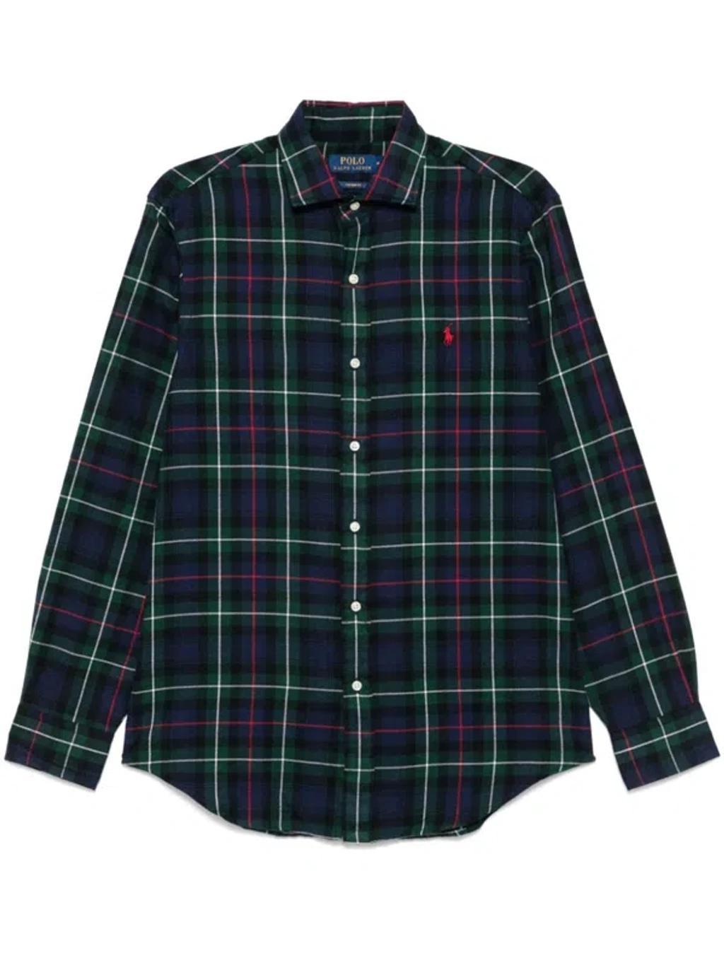 POLO RALPH LAUREN Plaid Flannel Shirt In Green Product Image