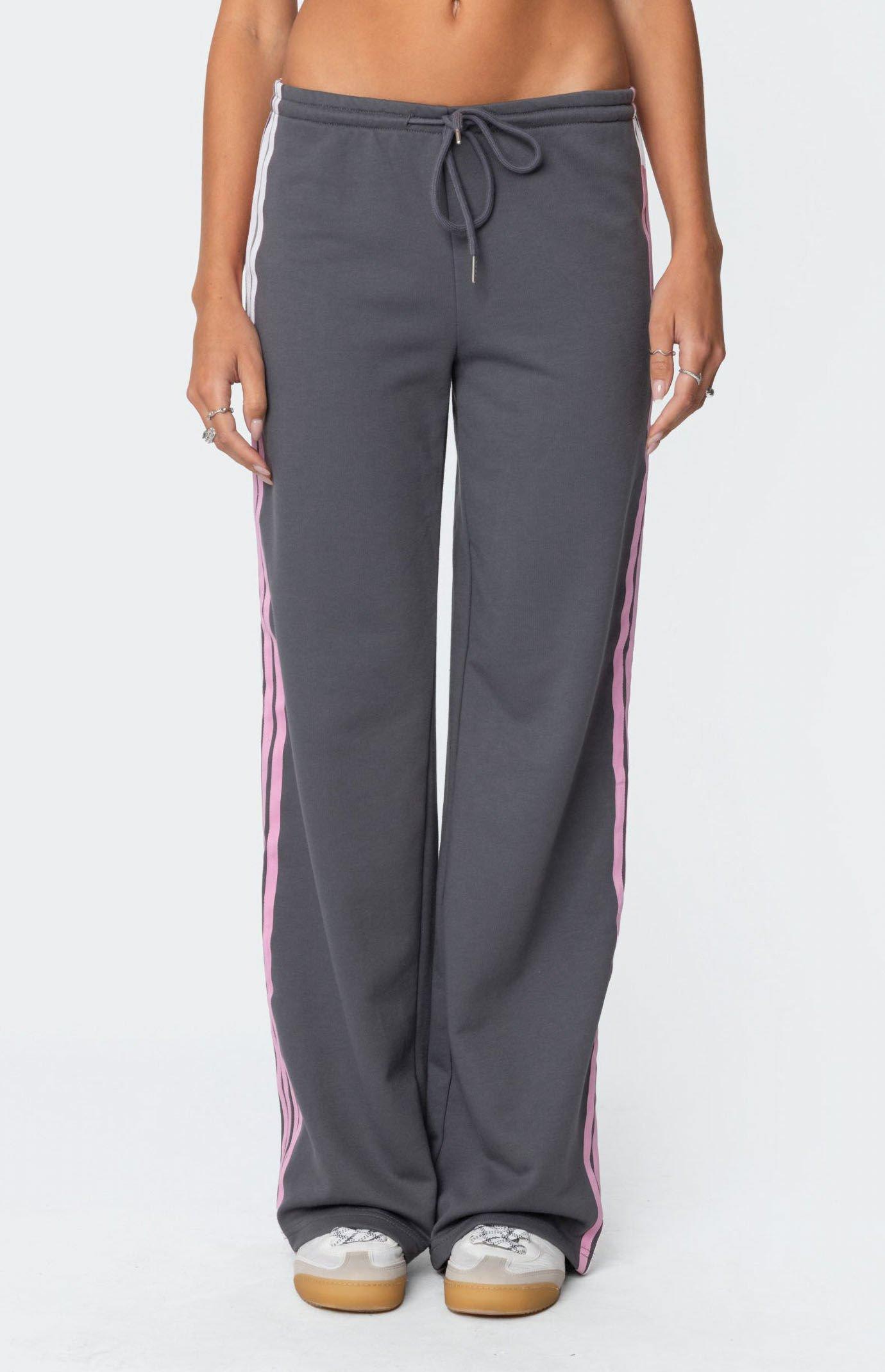 Edikted Women's Averie Contrast Striped Sweatpants Product Image