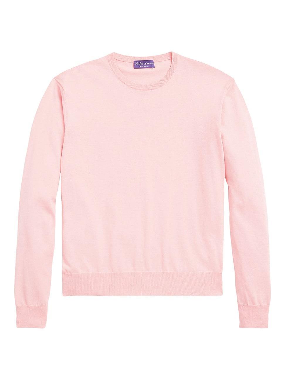 Mens Cotton Crewneck Long-Sleeve Sweater Product Image