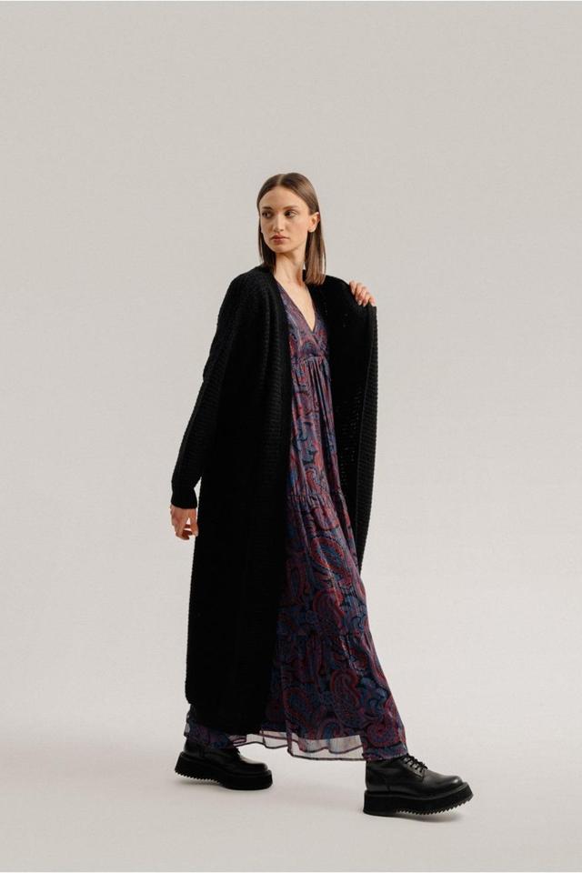 LONG KNITTED CARDIGAN Female Product Image