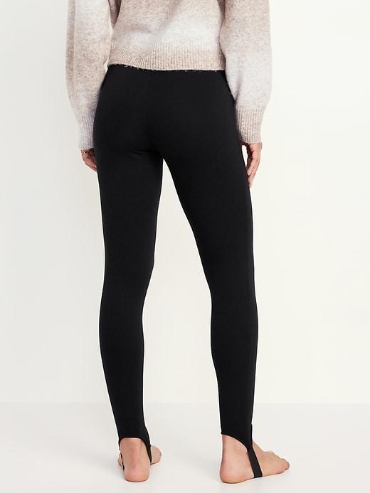 High-Waisted Fleece-Lined Stirrup Leggings Product Image