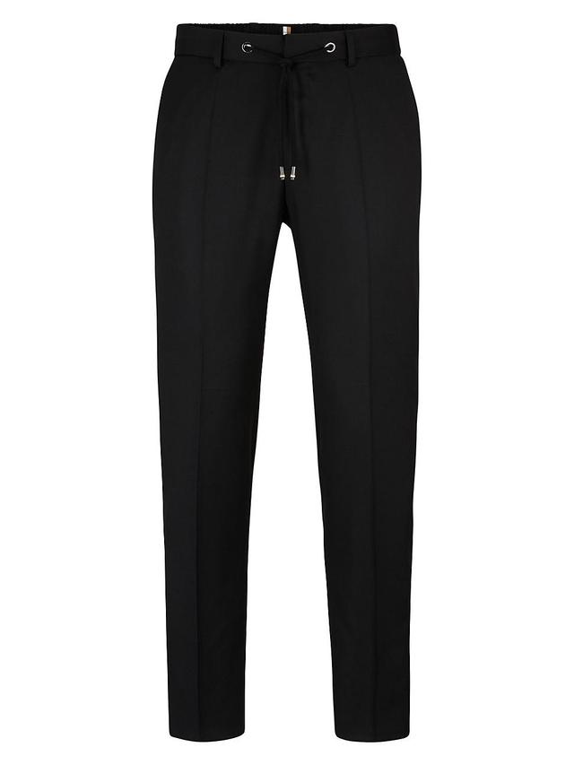 Mens Drawstring Trousers in Virgin Wool Serge Product Image