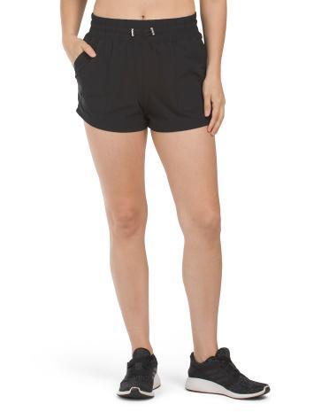 Crinkle Woven Shorts for Women Product Image