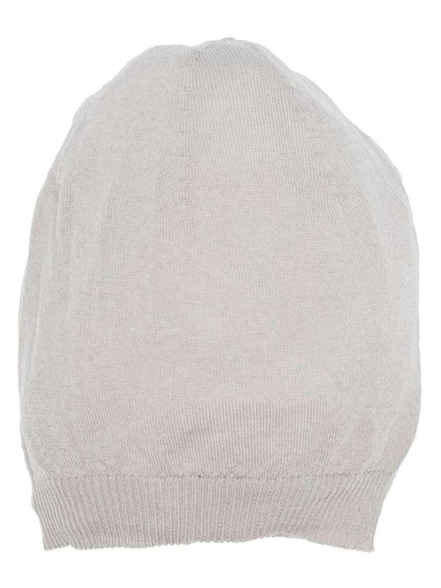 Ribbed-knit Cashmere Beanie In Grey Product Image