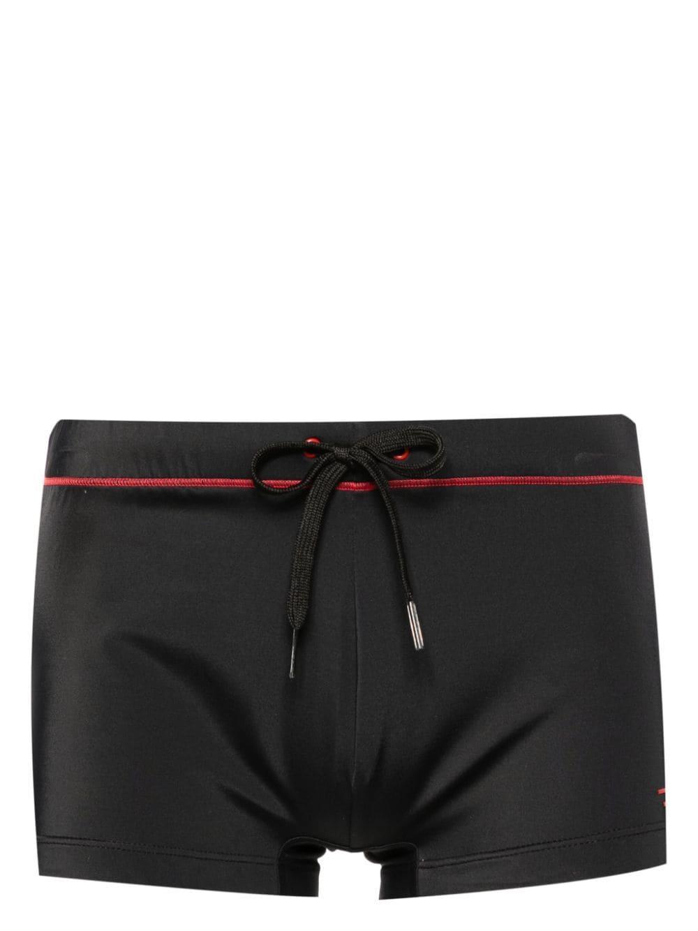 Brad Drawstring Swim Trunks In Black Product Image