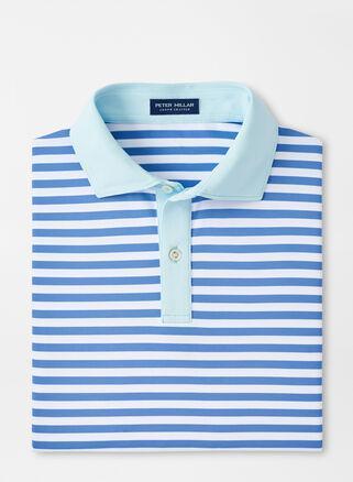 Mens Crown Crafted Bass Striped Jersey Polo Shirt Product Image