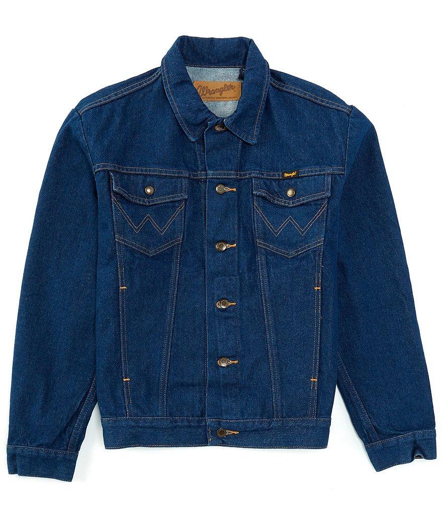 Wrangler® Cowboy Cut® Long Sleeve Unlined Denim Jacket Product Image