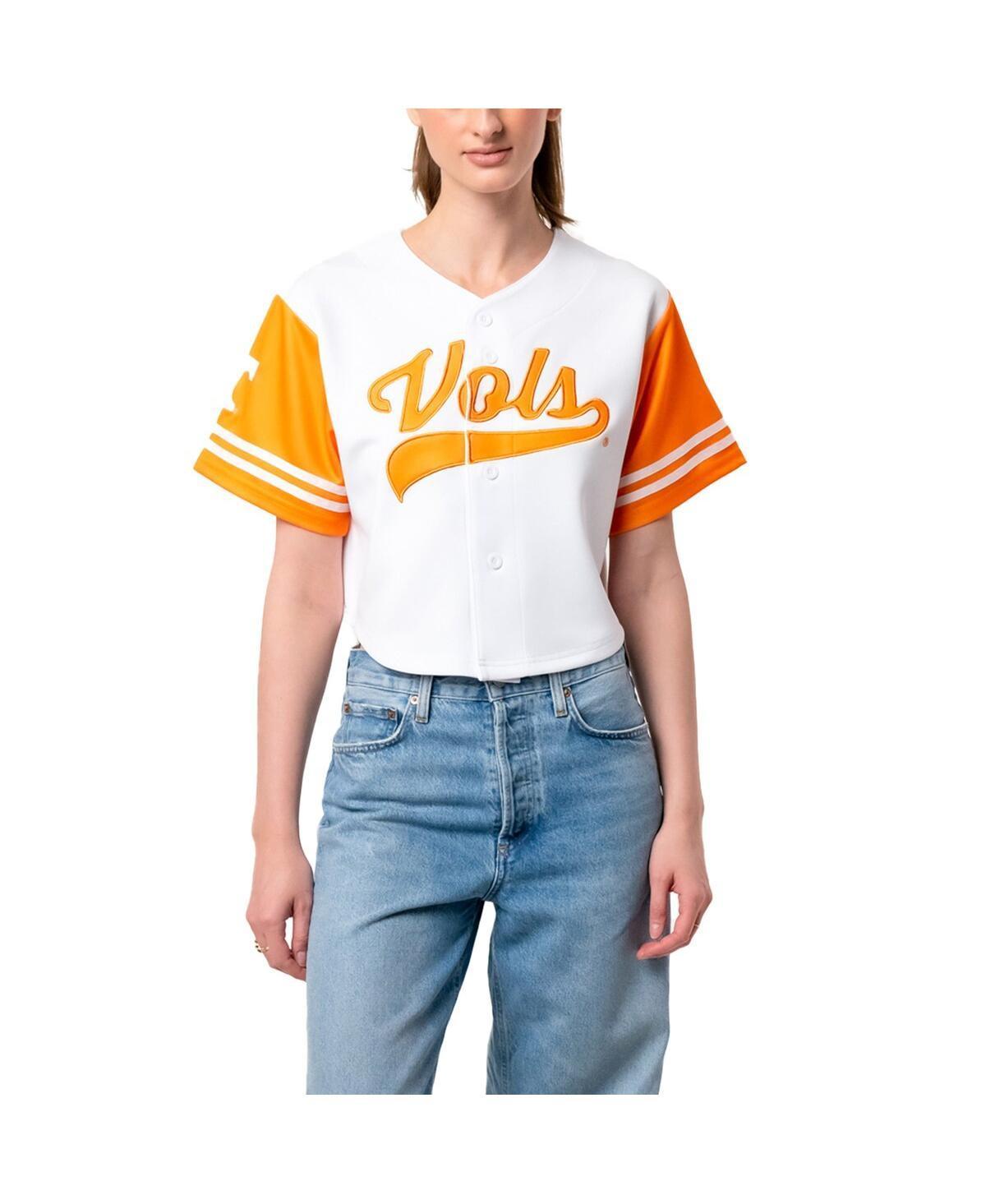 Womens Established & Co. Tennessee Volunteers Baseball Jersey Cropped T-Shirt Product Image