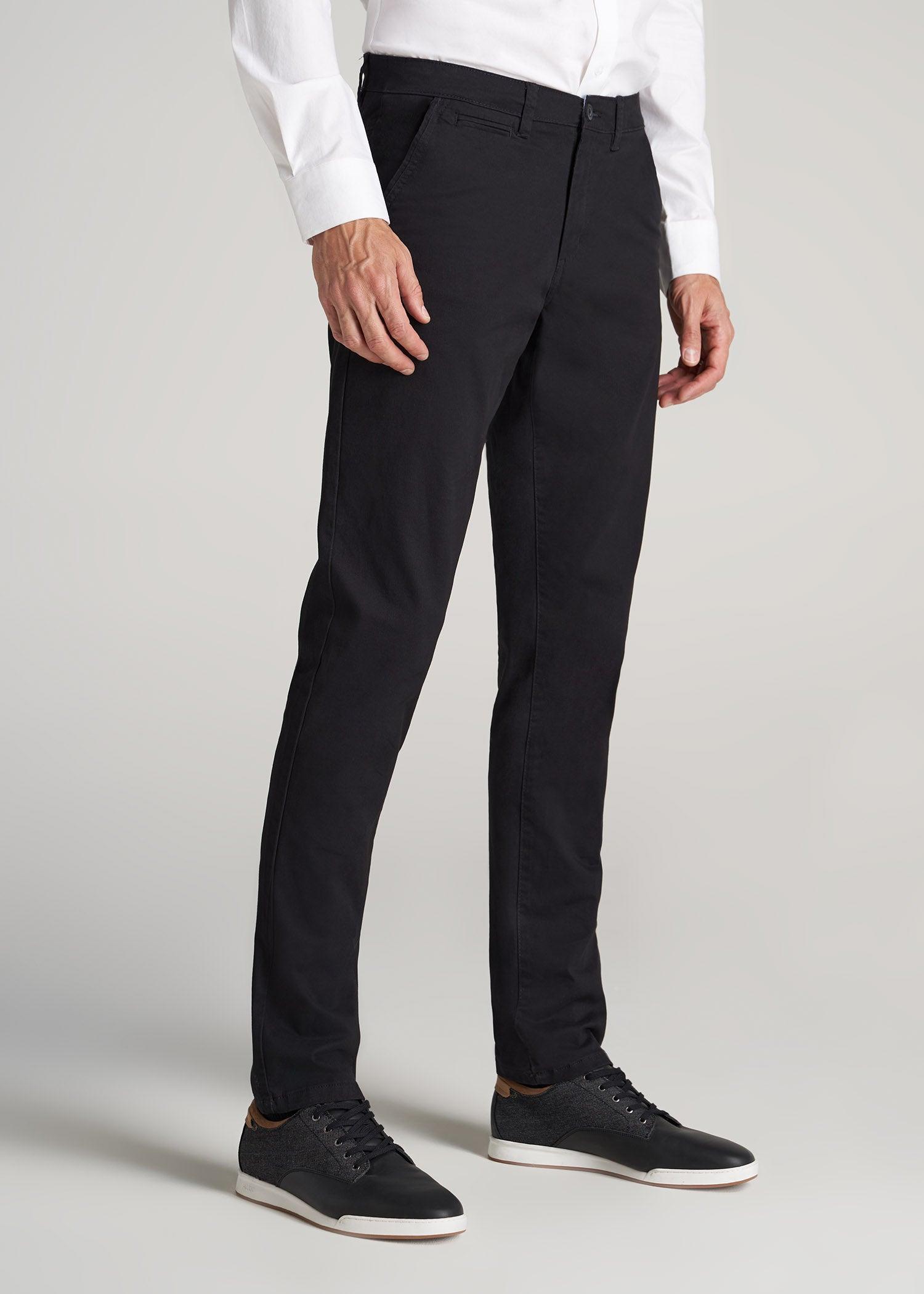 Carman TAPERED Chinos in Black - Pants for Tall Men Male Product Image