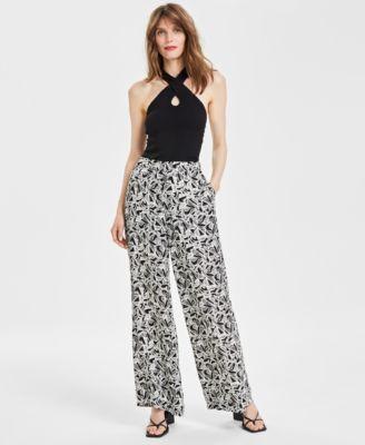 Women's Printed Wide-Leg Pants, Created for Macy's Product Image