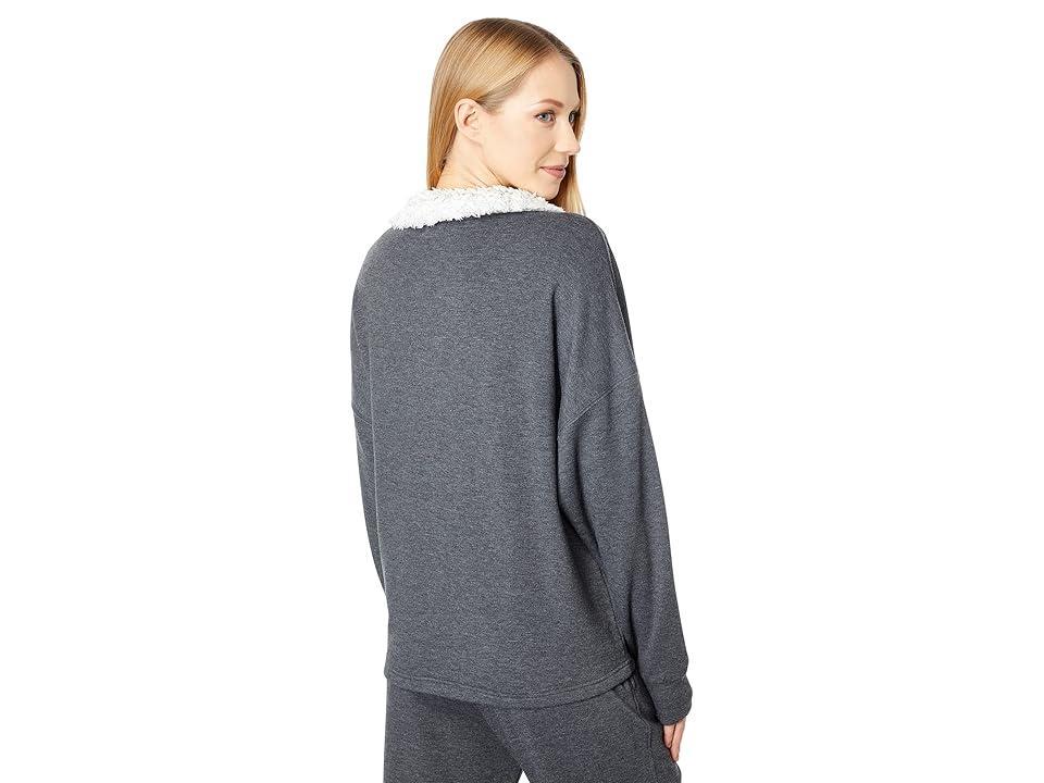 Dylan by True Grit Triple Fleece Zip Pullover (Charcoal Women's Clothing Product Image