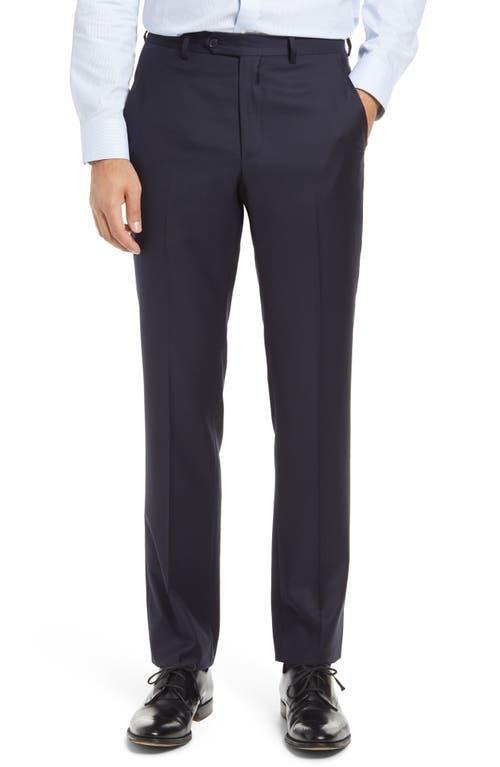 Santorelli Loro Piana Modern Fit Flat Front Dress Pants Product Image